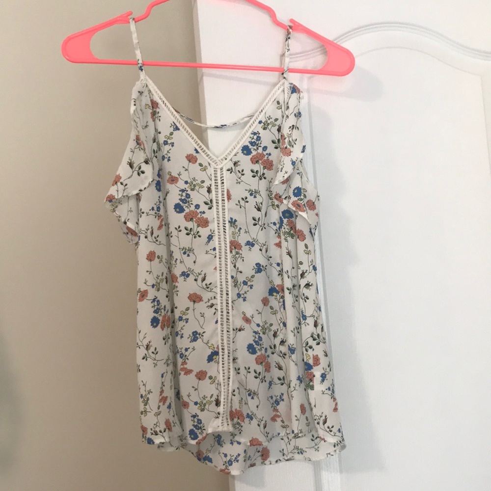 Cold shoulder floral top